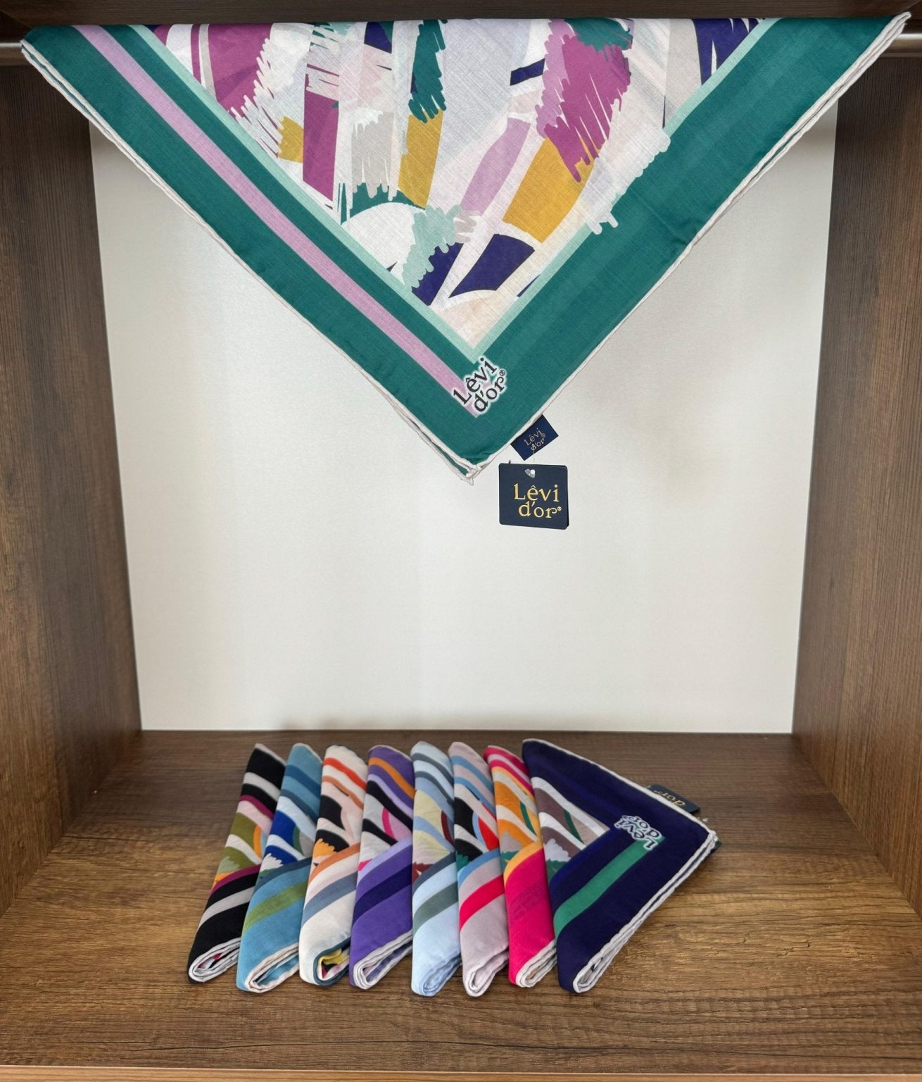 LEVİDOR Cotton Eşarp 16390 - Zümrüt - Organic ScarfsOrganic Scarfs