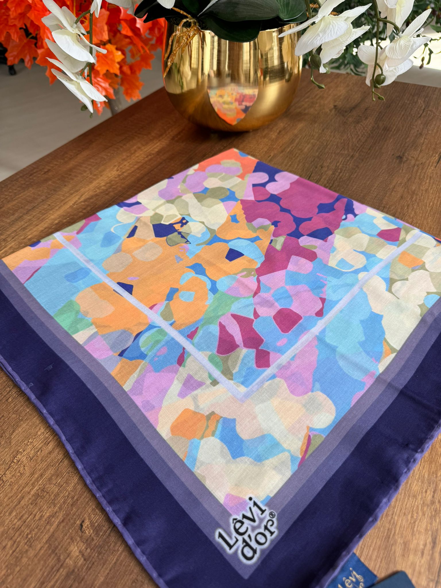 LEVİDOR Cotton Eşarp 16395 - Morcivert - Organic ScarfsOrganic Scarfs