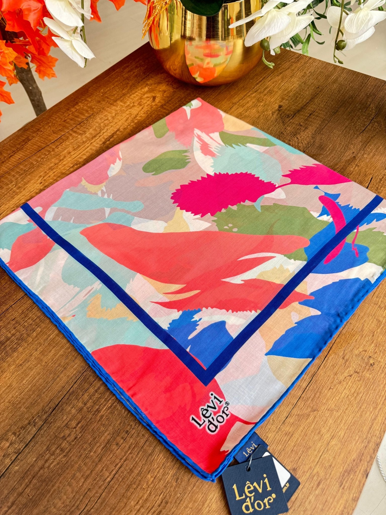 LEVİDOR Cotton Eşarp 16400 - Mercan - Organic ScarfsOrganic Scarfs