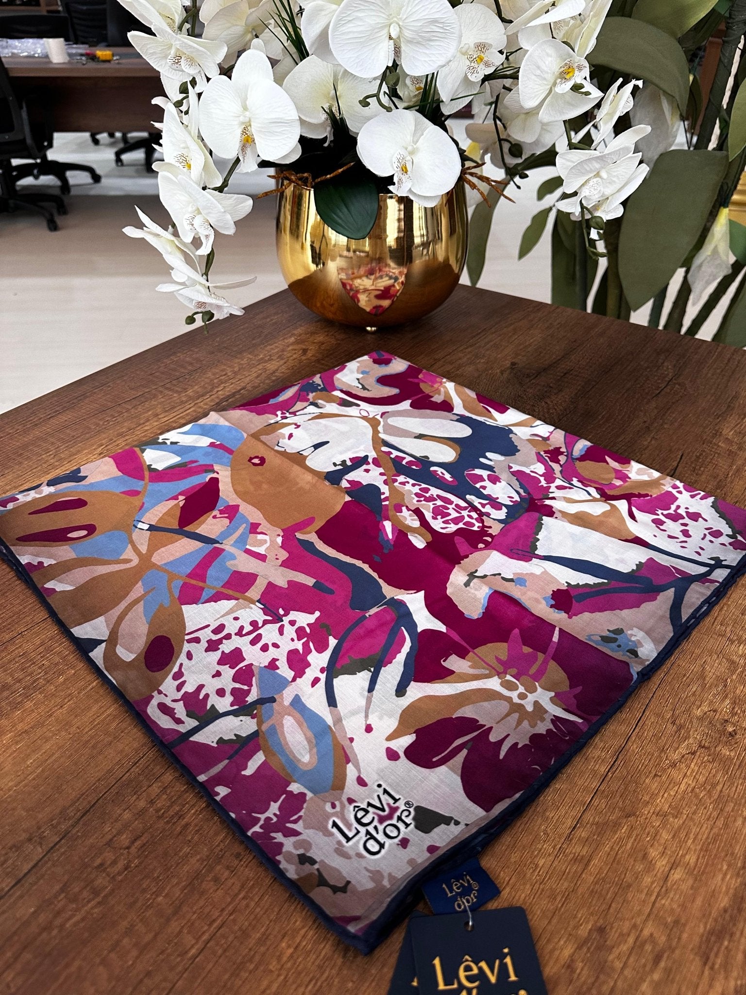 LEVİDOR Cotton Eşarp 16496 - Mor Tonları - Organic ScarfsOrganic Scarfs