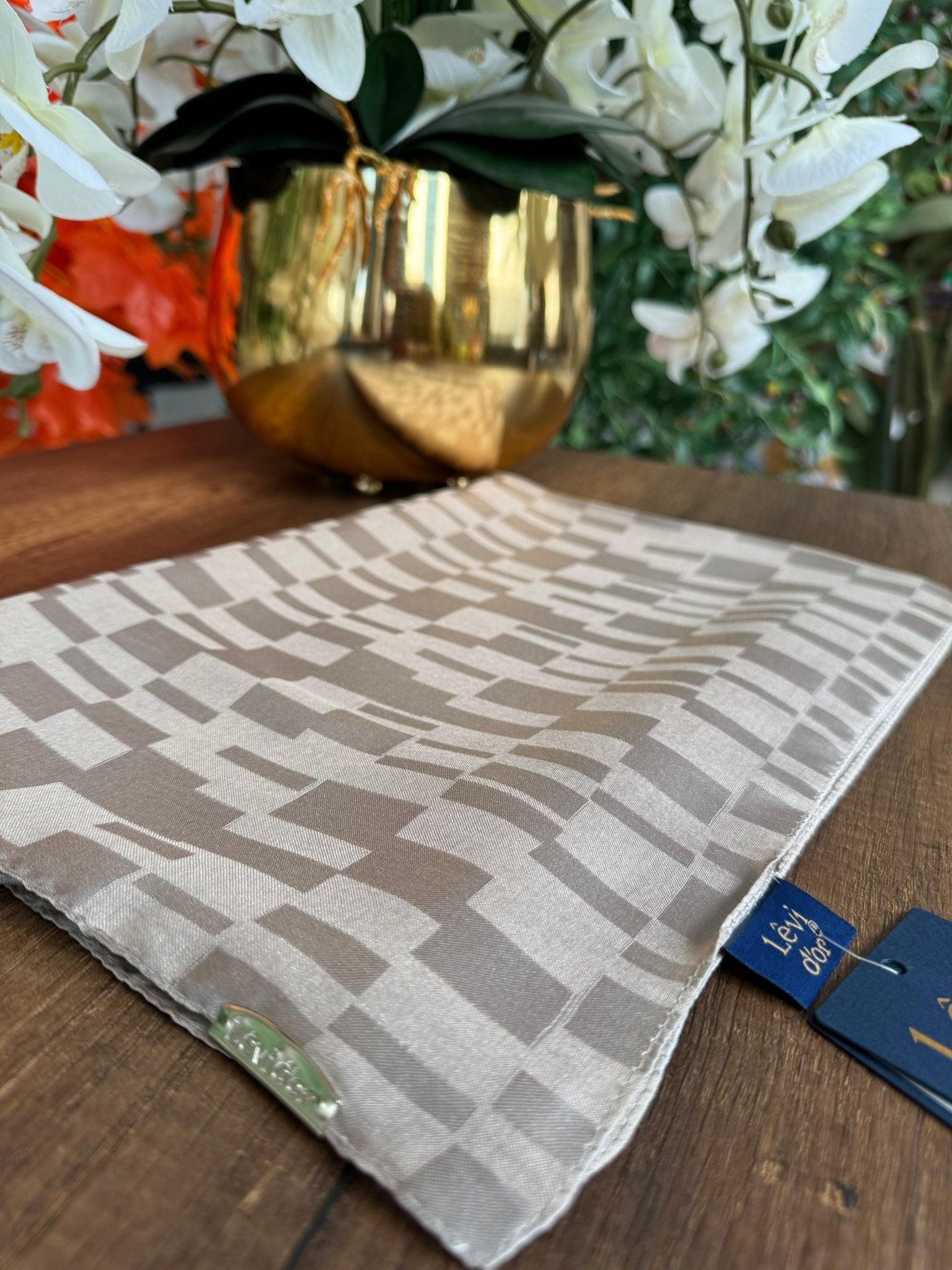 LEVİDOR Dublin Jakarlı Şal 17174 - Latte - Organic ScarfsOrganic Scarfs