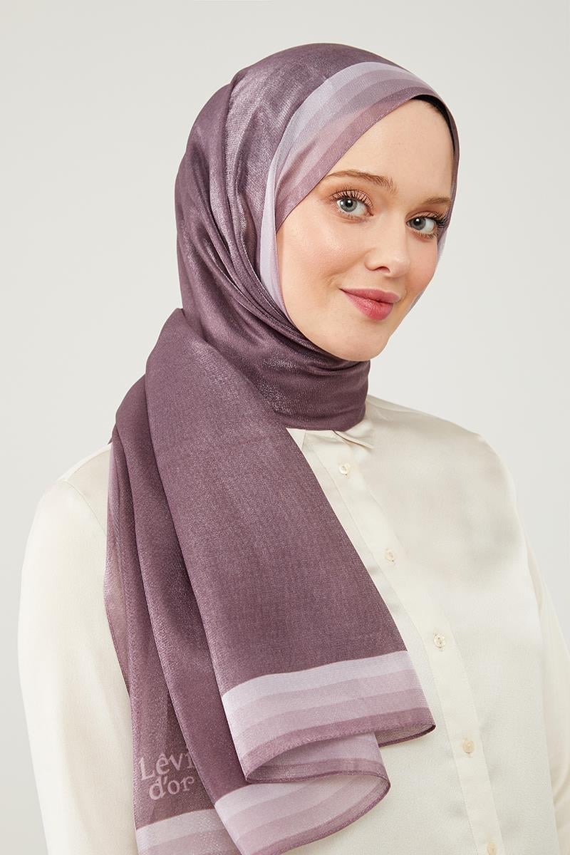 LEVİDOR Kehribar Şal 17031 - Leylak - Organic ScarfsOrganic Scarfs