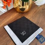 LEVİDOR Monogram Eşarp 17233 - Siyah/ Ekru