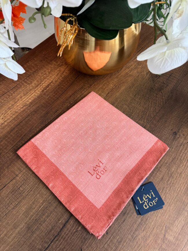 LEVİDOR Monogram Eşarp 17687 - Mercan - Organic ScarfsOrganic Scarfs