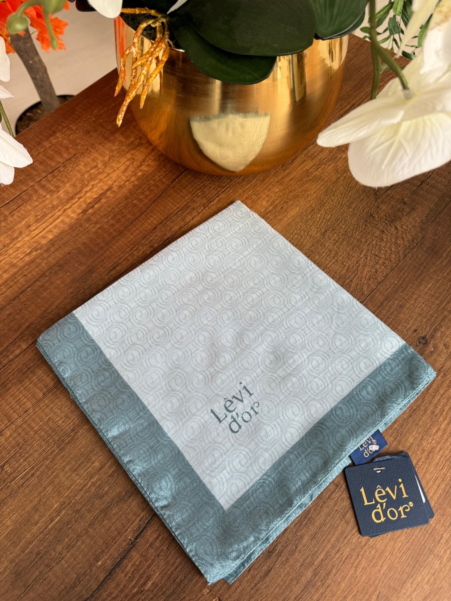 LEVİDOR Monogram Eşarp 17687 - Mint - Organic ScarfsOrganic Scarfs