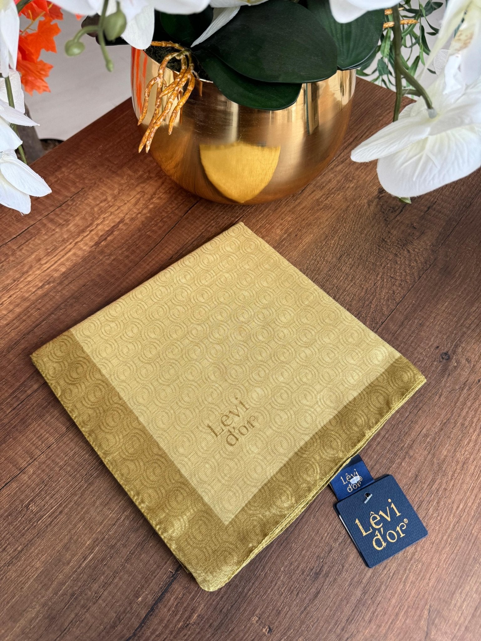 LEVİDOR Monogram Eşarp 17687 - Yağ Yeşili - Organic ScarfsOrganic Scarfs