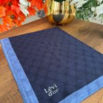 LEVİDOR Monogram Şal 17657 - Lacivert