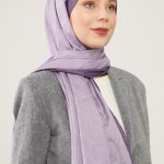 LEVİDOR Monogram Şal 17657 - Lavanta