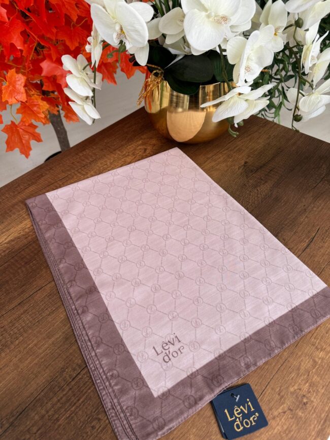 LEVİDOR Monogram Şal 17657 - Tozlu Eflatun - Organic ScarfsOrganic Scarfs