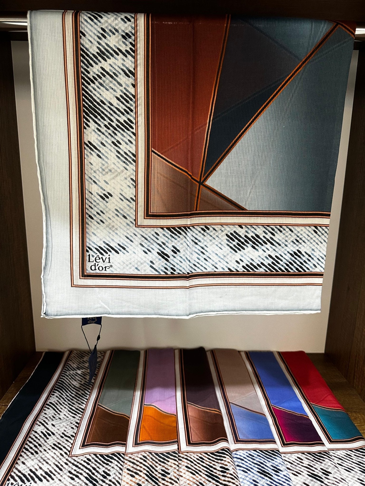 LEVİDOR Organic Kokulu Pamuk Eşarp PK-85 - Bej / Siyah - Organic ScarfsOrganic Scarfs