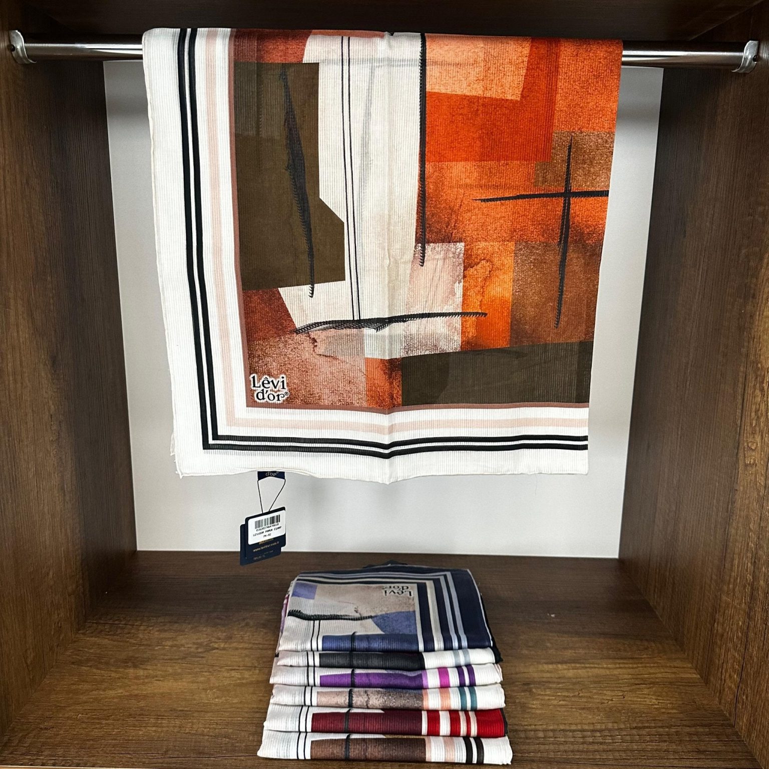 LEVİDOR Organic Kokulu Pamuk Eşarp PK-92 - Kiremit - Organic ScarfsOrganic Scarfs