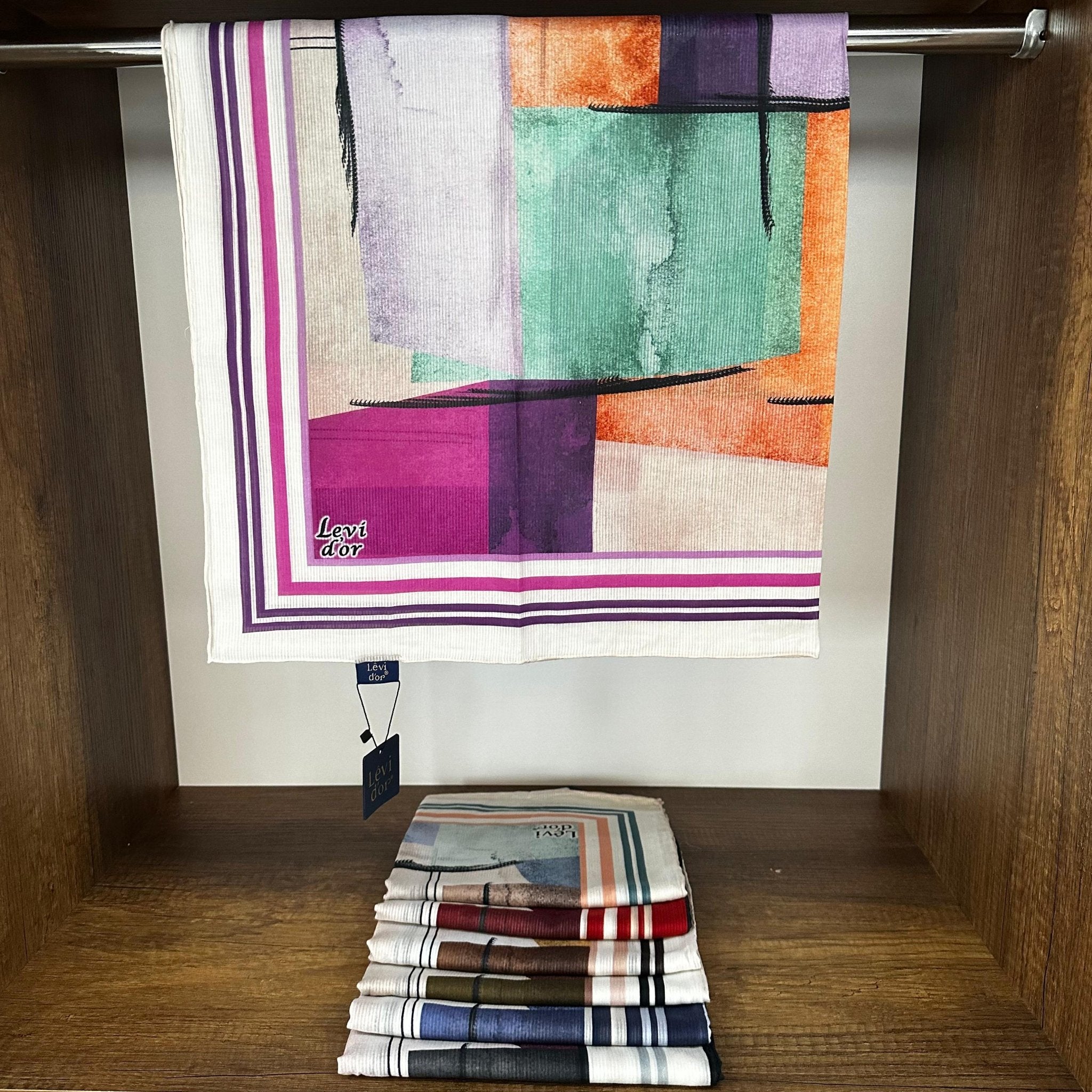 LEVİDOR Organic Kokulu Pamuk Eşarp PK-92 - Lavanta - Organic ScarfsOrganic Scarfs