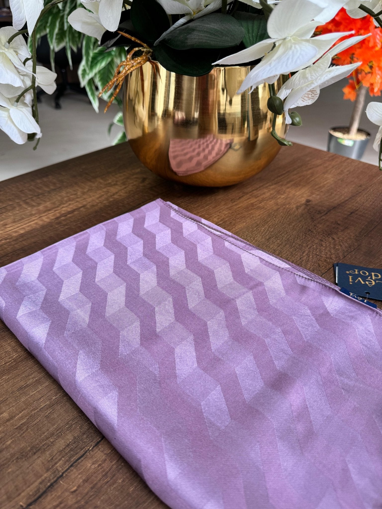 LEVİDOR Wave Jakarlı Şal 17175 - Lavanta - Organic ScarfsOrganic Scarfs