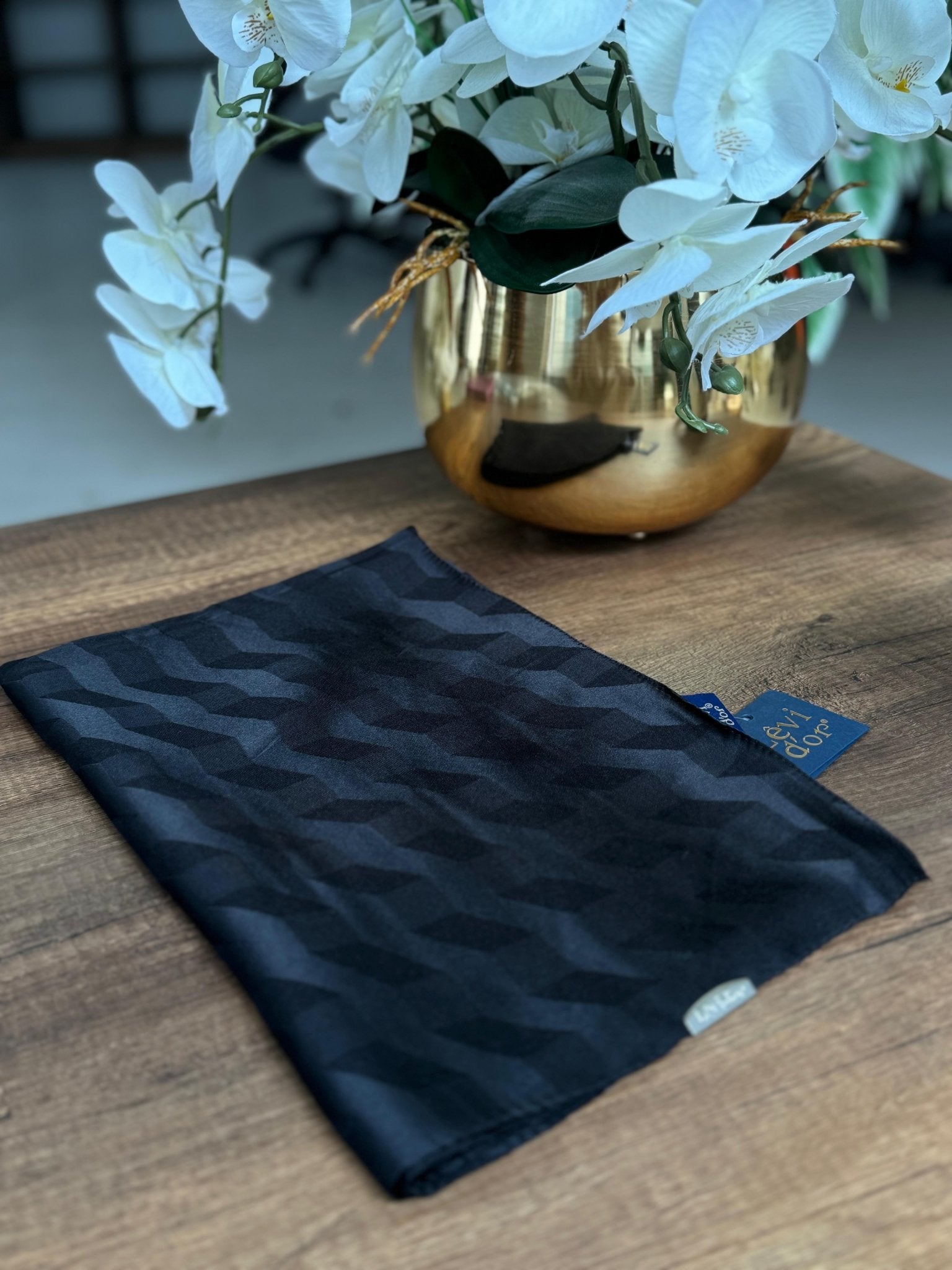 LEVİDOR Wave Jakarlı Şal 17175 - Siyah - Organic ScarfsOrganic Scarfs