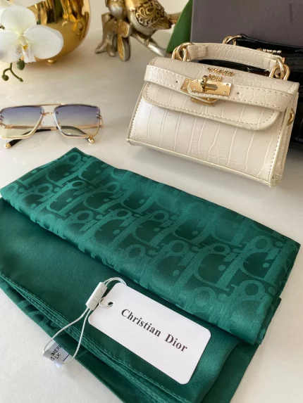 İthal Dior Eşarp 44114 - Zümrüt
