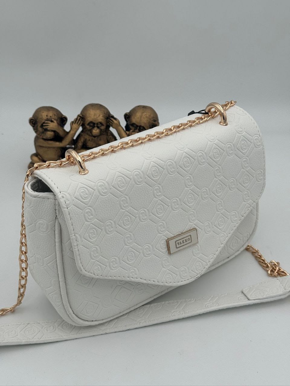 Vakko Aynalı Çanta - Beyaz - Organic ScarfsOrganic Scarfs