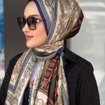 Versace İthal Vual İpek Şal - Lacivert