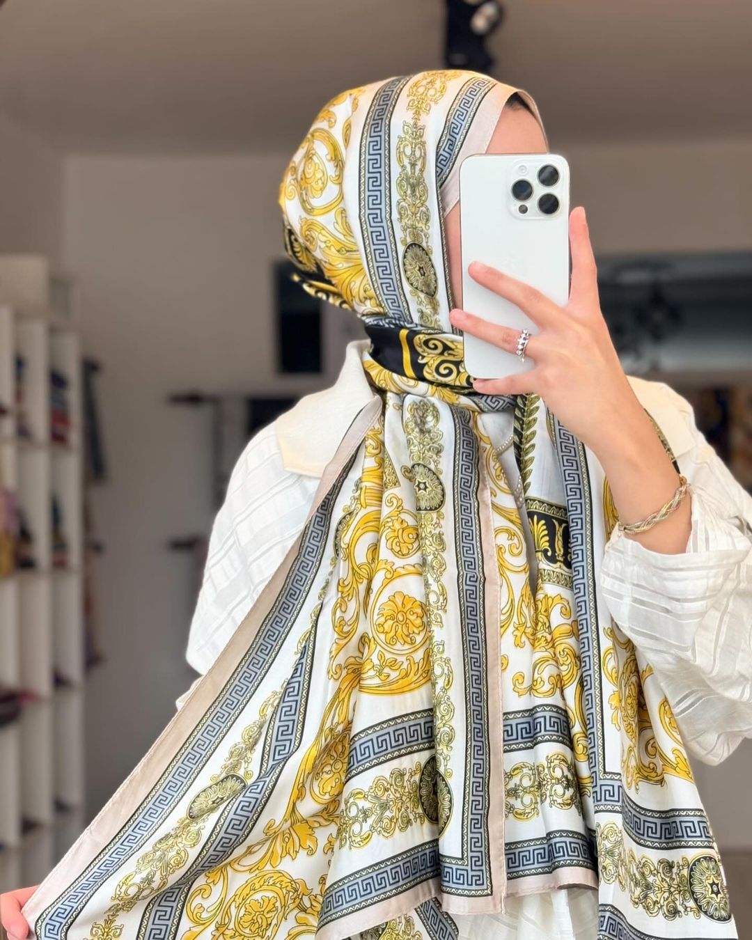 Versace İthal Vual İpek Şal - Organic ScarfsOrganic Scarfs