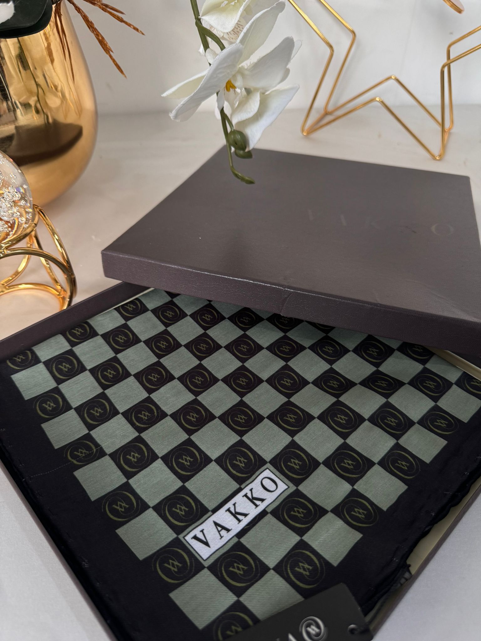 VAKKO PAMUK SOFT EŞARP 44141 - SİYAH - YEŞİL