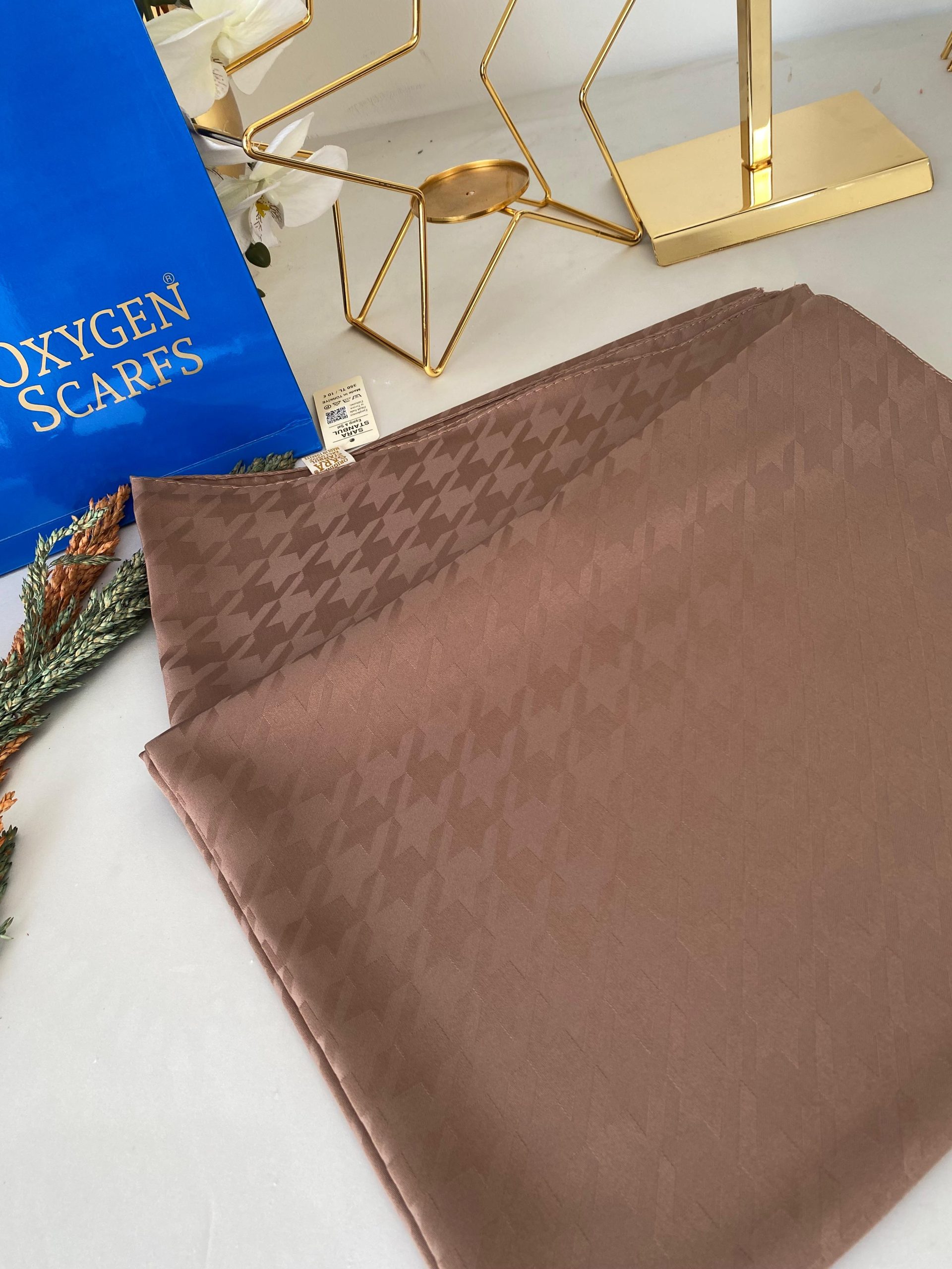 Kazayağı Desen Pamuk İpeksi Şal 44895 - Vizyon