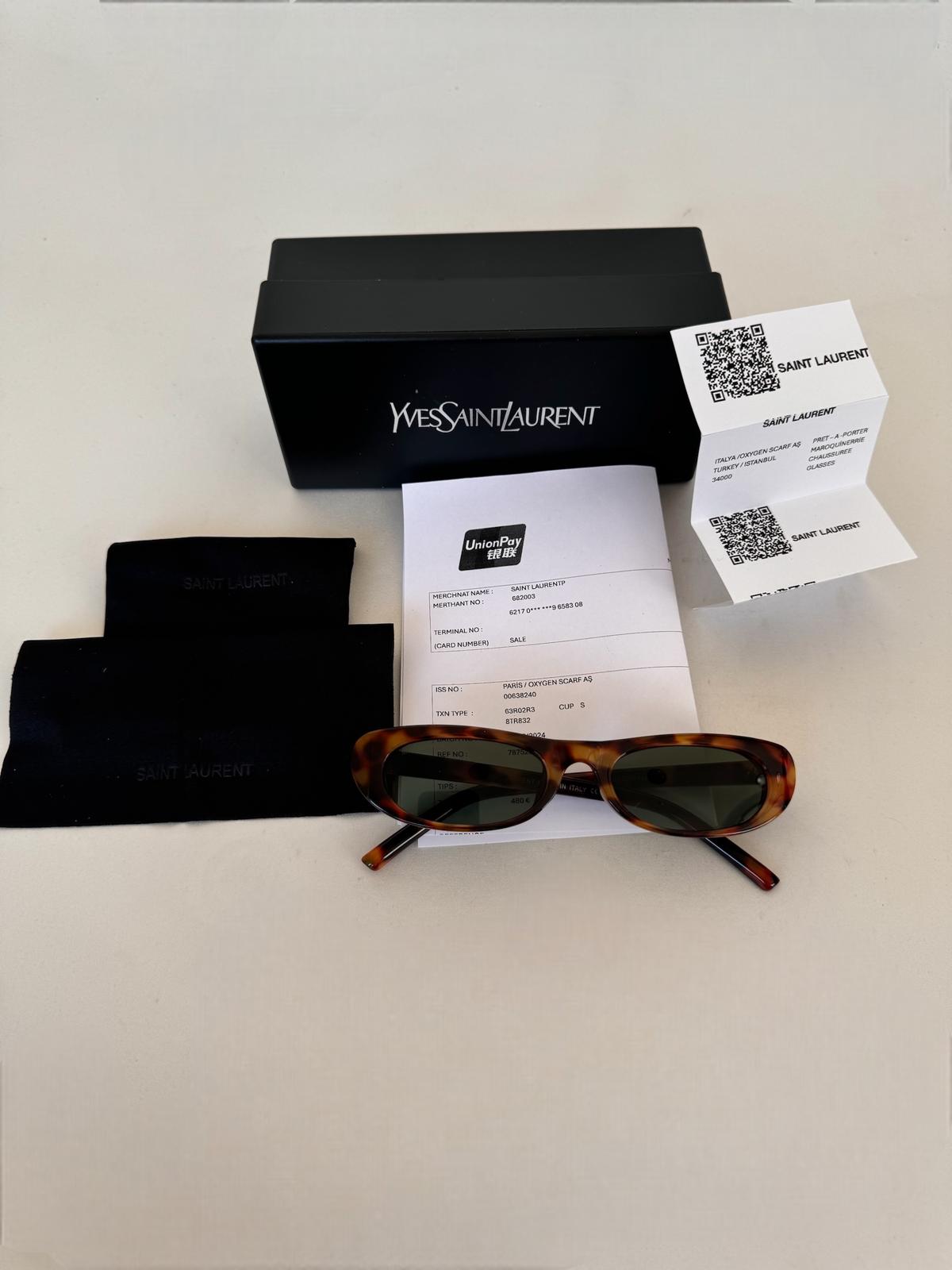 SAINT LAURENT 557 SHADE 002 53 Kahverengi Kadın Güneş Gözlüğü