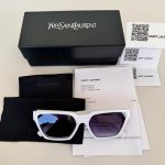 SAINT LAURENT 633 CALISTA 002 57 Beyaz Kadın Güneş Gözlüğü