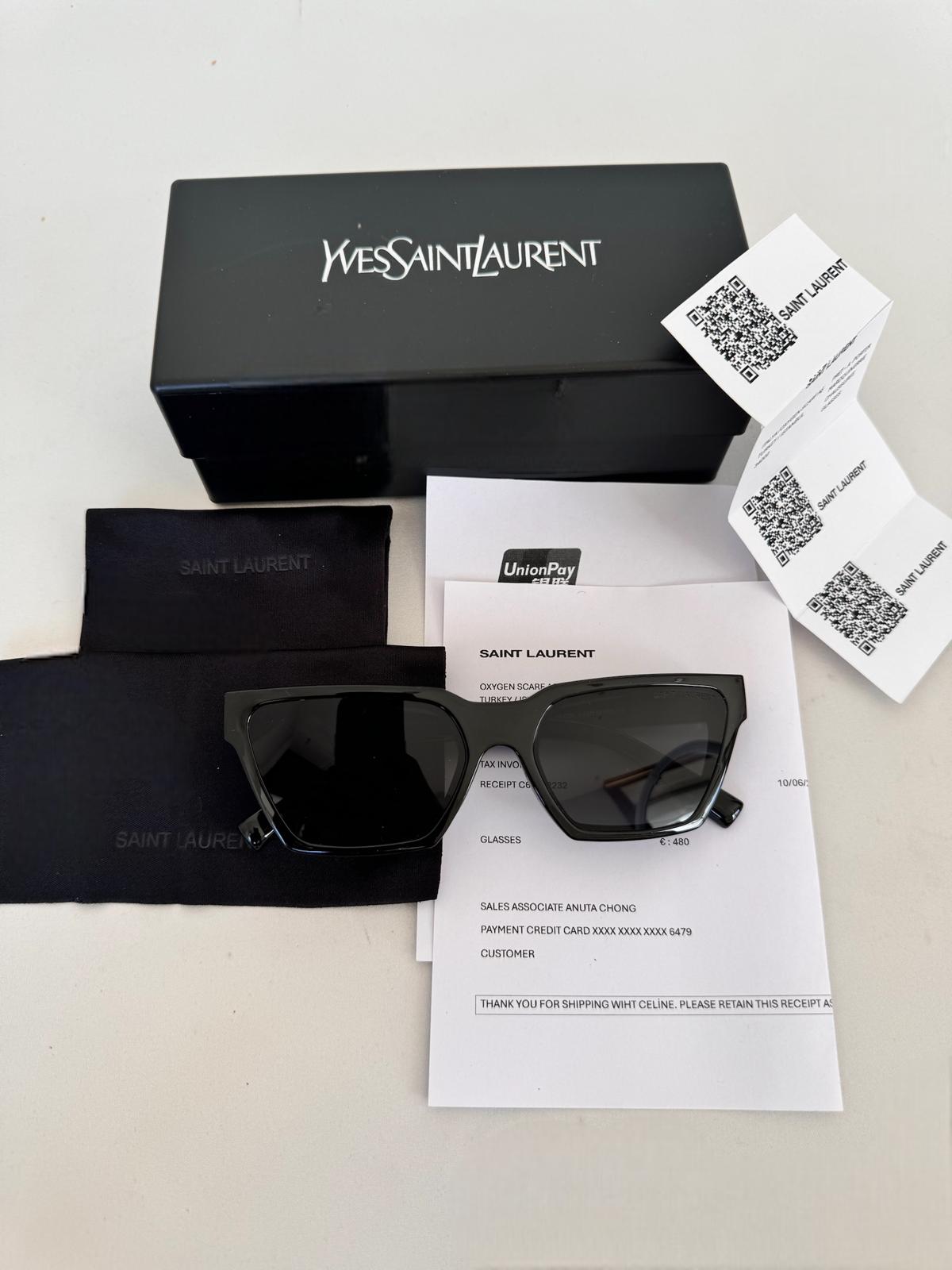 SAINT LAURENT 633 CALISTA 001 57 Siyah Kadın Güneş Gözlüğü