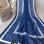 Pier Cardin İpeksi Şal 44137 - Gece Mavisi