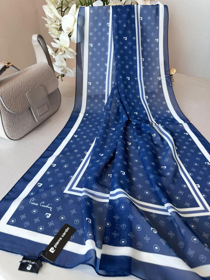 Pier Cardin İpeksi Şal 44137 - Gece Mavisi