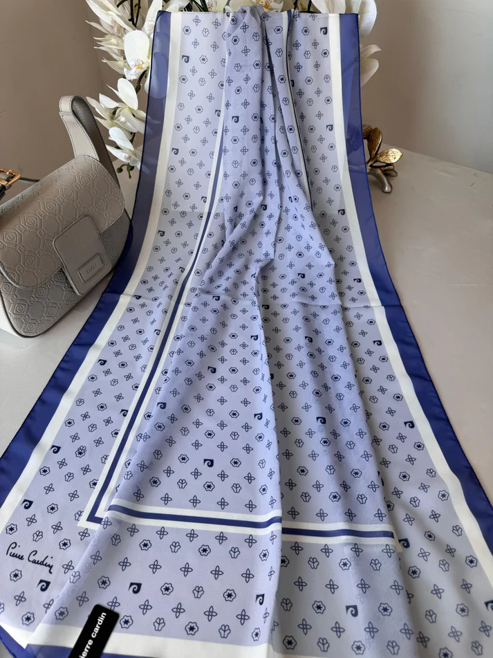 Pier Cardin İpeksi Şal 44137 - Bebe Mavisi