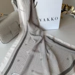 Vakko Nokta Desen İpeksi Şal 44138 - Vizon