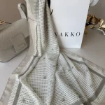 Vakko Nokta Desen İpeksi Şal 44138 - Bej