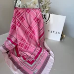 Vakko Ekose Twill Eşarp 44128 - Fuşya
