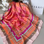 Vakko Ekose Twill Eşarp 44128 - Turuncu
