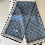 Vakko Monogram Twill Eşarp 44130 - Füme