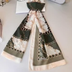 Vakko Zincir Desen İpeksi Şal 44133 - Haki