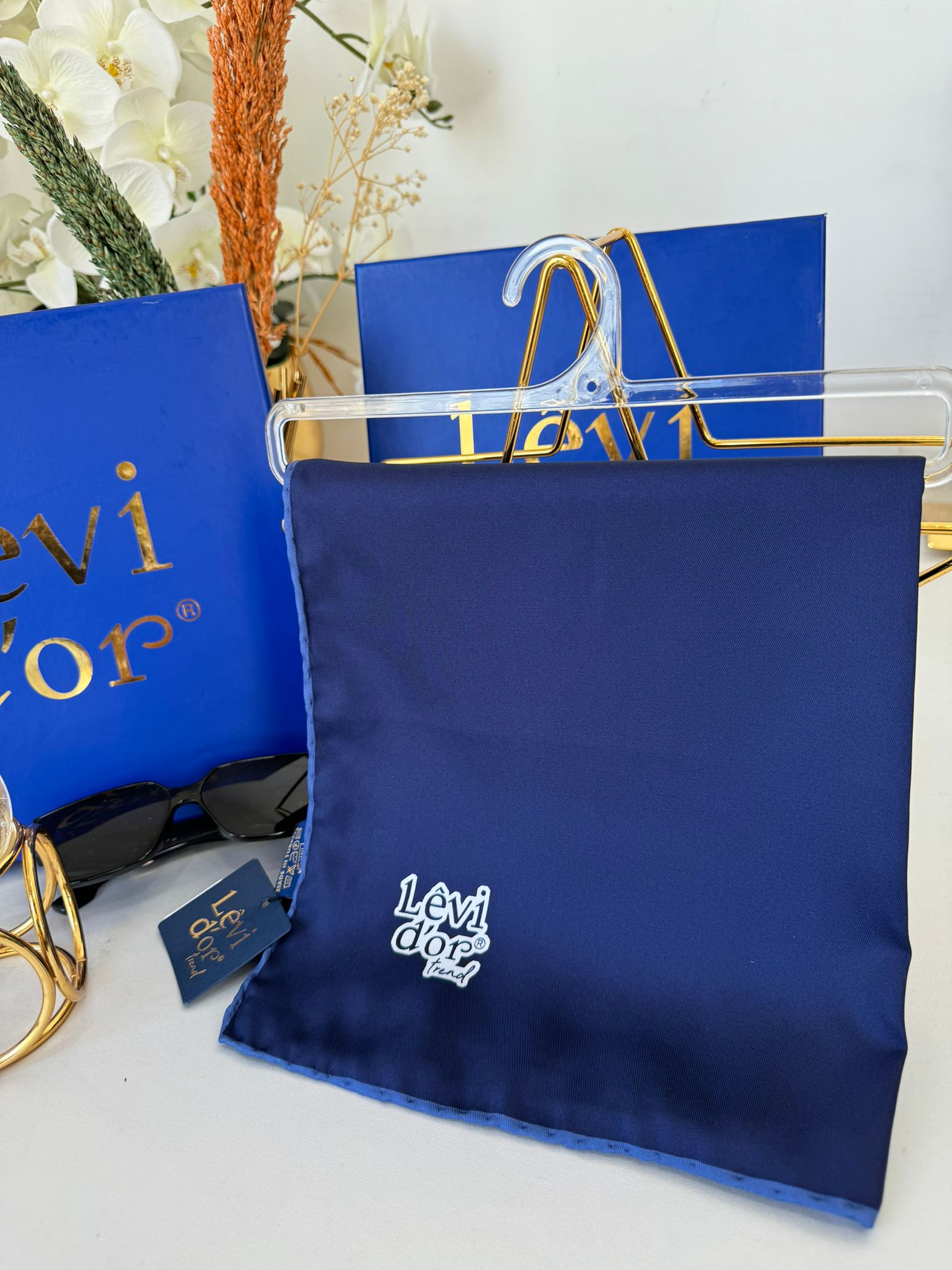 Levidor Twill Eşarp 17768 - Gece Mavisi