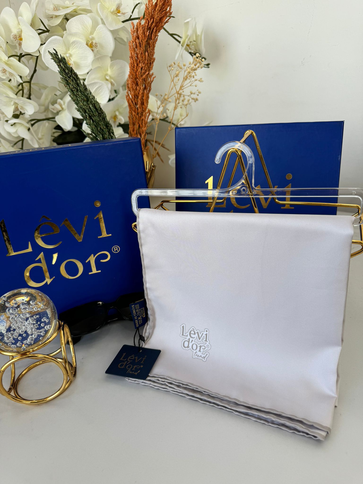 Levidor Twill Eşarp 17768 - Açık Gri