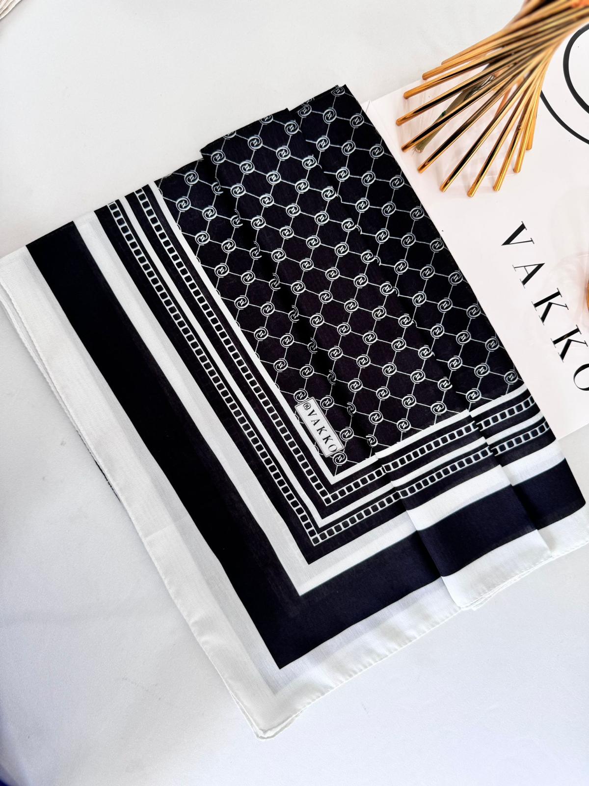 Vakko Desen Pamuk Soft Şal 61446 - Siyah