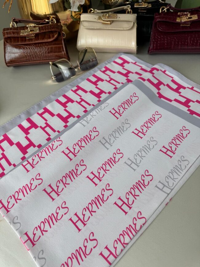 Hermes Saten İpek Eşarp 44123 - Fuşya