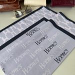 Hermes Saten İpek Eşarp 44123 - Gri