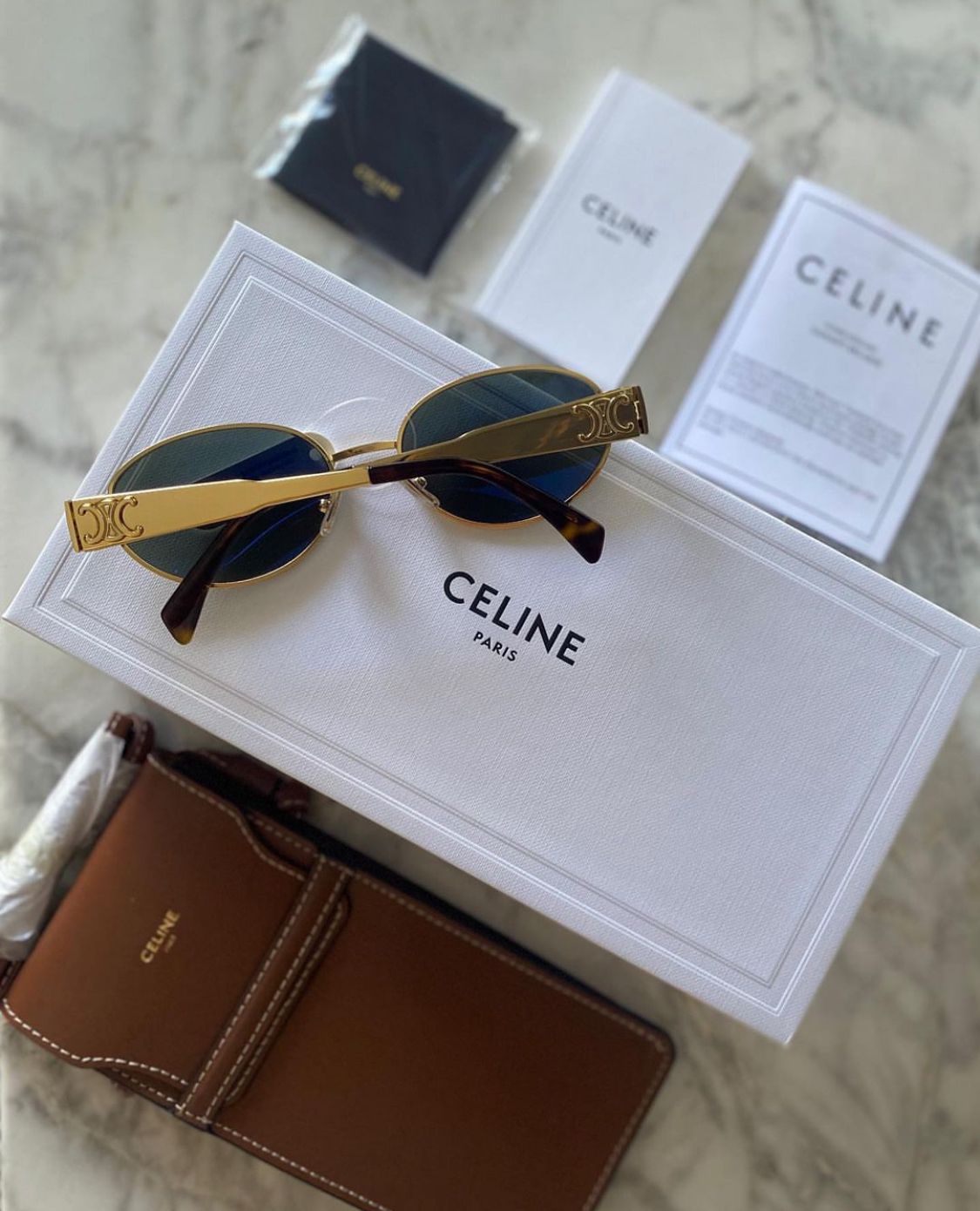 Celine Triomphe Metal - Gold (ORİGİNAL) - Görsel 4