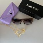 YENİ Miu Miu 10WS Güneş Gözlüğü - Vizon
