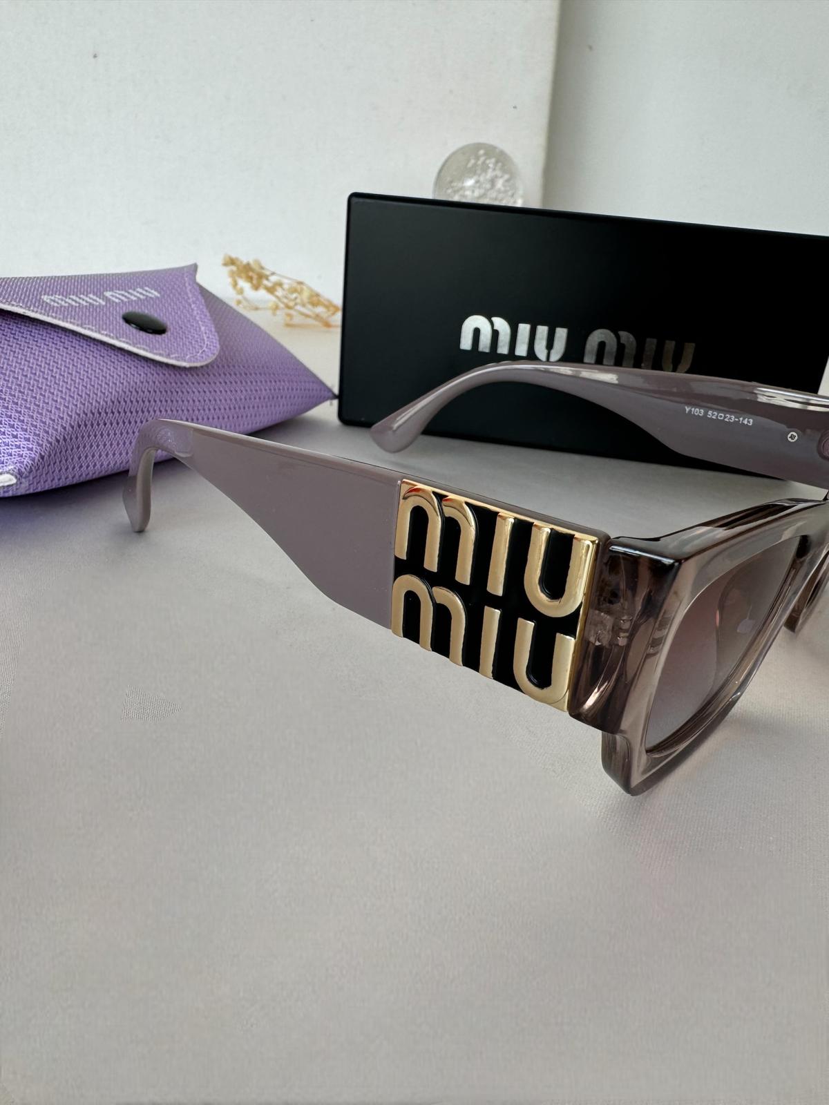 YENİ Miu Miu 10WS Güneş Gözlüğü - Vizon - Görsel 2