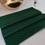 Zikzak desen pamuk Jakar Şal - Zümrüt