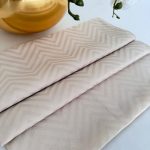 Zikzak desen pamuk Jakar Şal - Bej