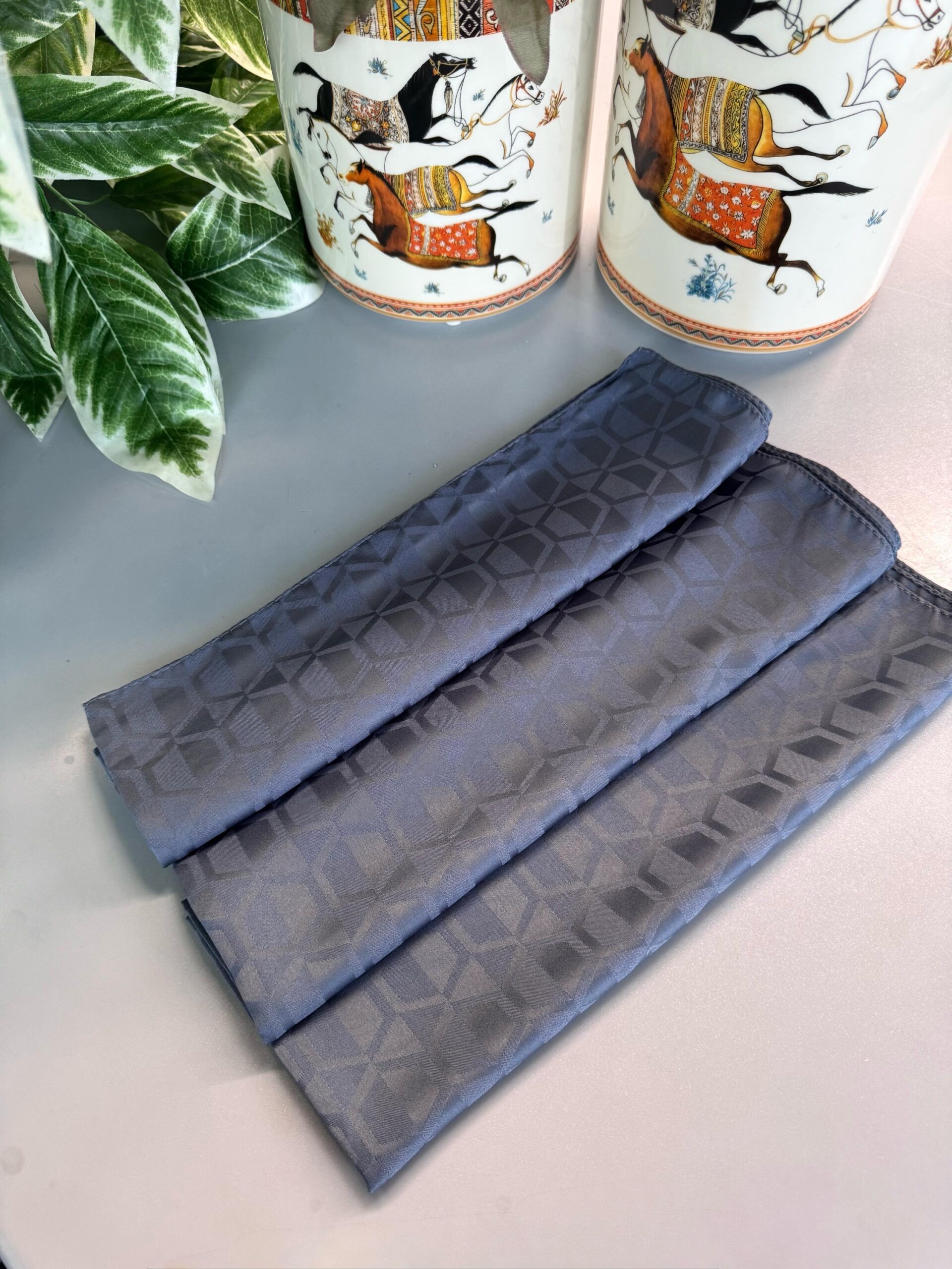 Elmas Desen Pamuk Jakar Şal - Füme