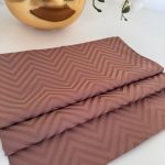 Zikzak desen pamuk Jakar Şal - Çikolata