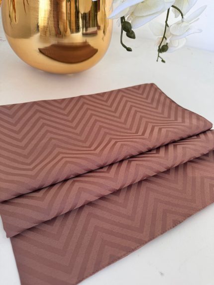 Zikzak desen pamuk Jakar Şal - Çikolata