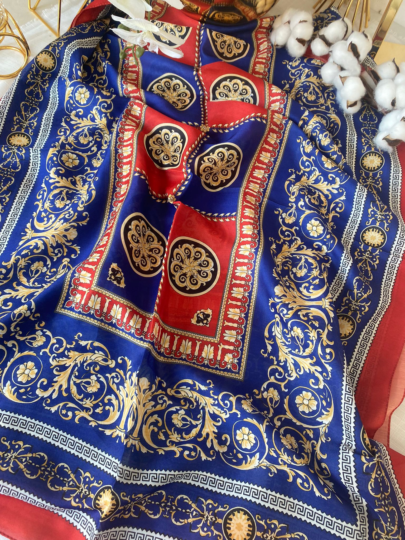 Versace Pamuk Soft Şal 61535 - Kırmızı